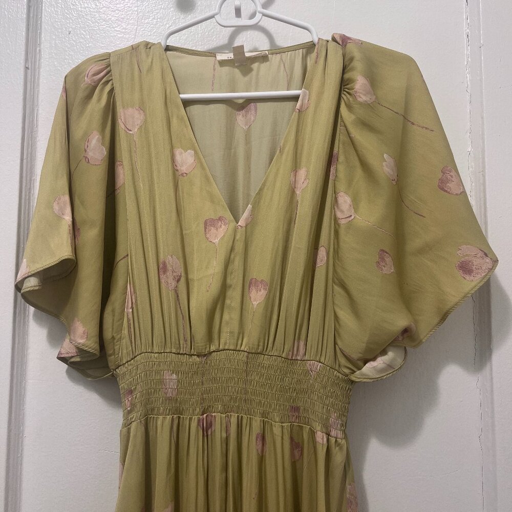 Watercolor Floral Print Dress